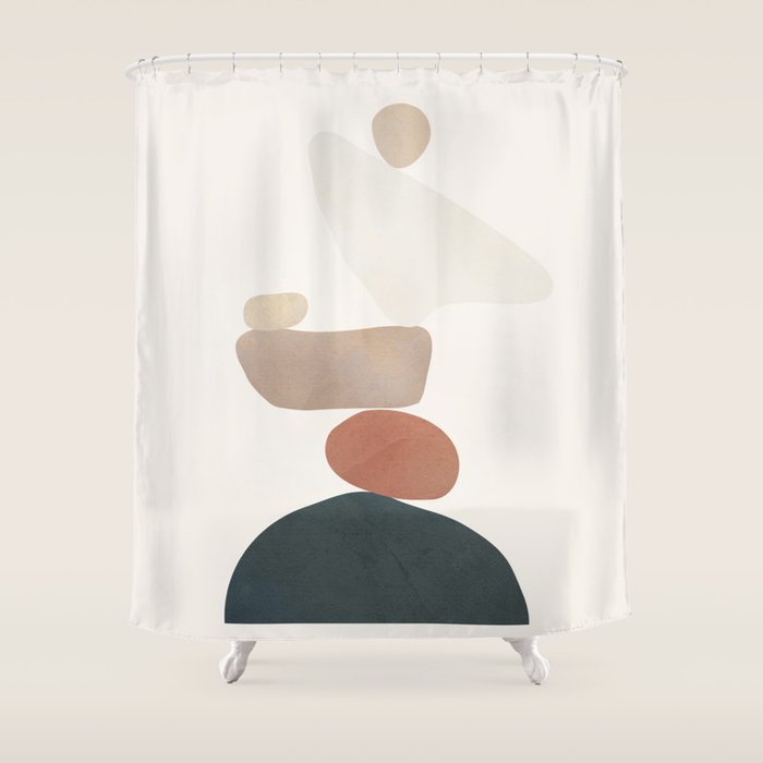 Balancing Stones 26 Shower Curtain Gallery Image 1