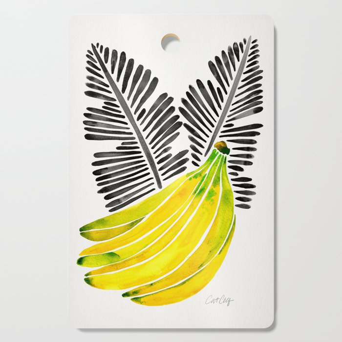 Banana Bunch - Yellow & Black Palette Cutting Board Gallery Image 1