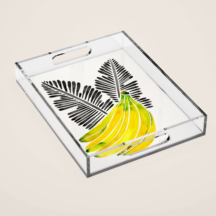 Banana Bunch - Yellow & Black Palette Acrylic Tray Gallery Image 1
