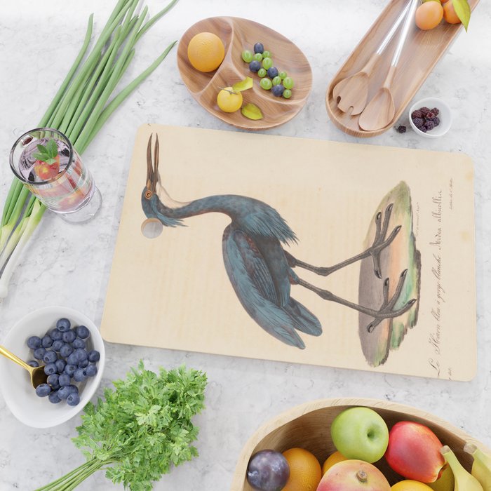 Great blue heron from "La Galerie de Oiseaux" ("Bird Gallery"), 1825 Cutting Board Gallery Image 2