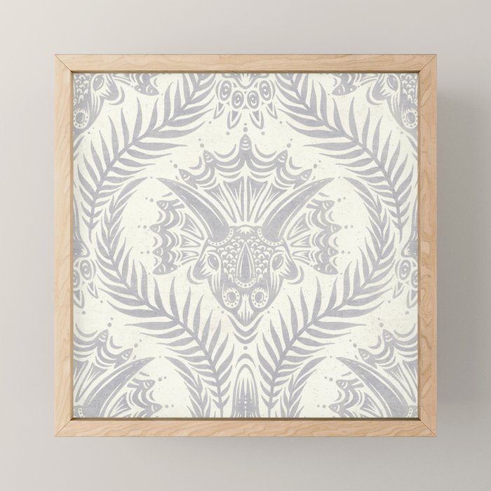 Triceratops Damask Mini Art Print Gallery Image 1