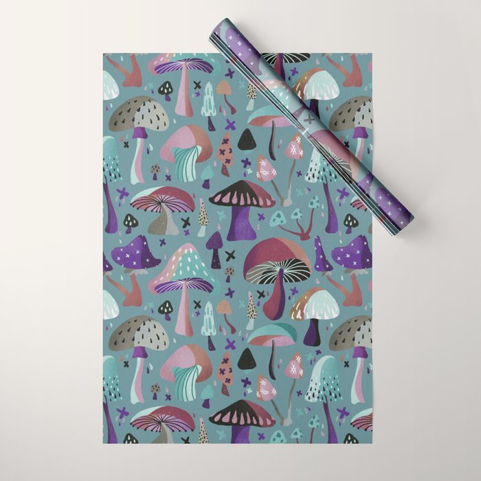 Mushroom Collection â Galaxy Wrapping Paper Gallery Image 1