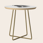 Palm Leaf Black & White I Side Table Gallery Image 1