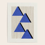Triangles Navy Blue Stripes Poster Gallery Image 4