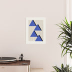 Triangles Navy Blue Stripes Poster Gallery Image 2