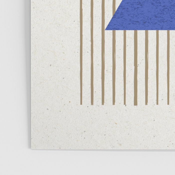 Triangles Navy Blue Stripes Poster Gallery Image 3