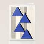 Triangles Navy Blue Stripes Stationery Card Gallery Image 2