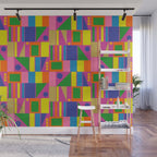 Fun Colorful Mid Century Modern Modtastic Abstract Geometric Pattern Wall Mural Gallery Image 1
