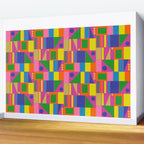 Fun Colorful Mid Century Modern Modtastic Abstract Geometric Pattern Wall Mural Gallery Image 2