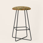 Tabriz Green Orange Rug Print Stool Gallery Image 1
