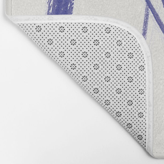 Sailboat Drawing - Blue White Bath Mat Gallery Image 2
