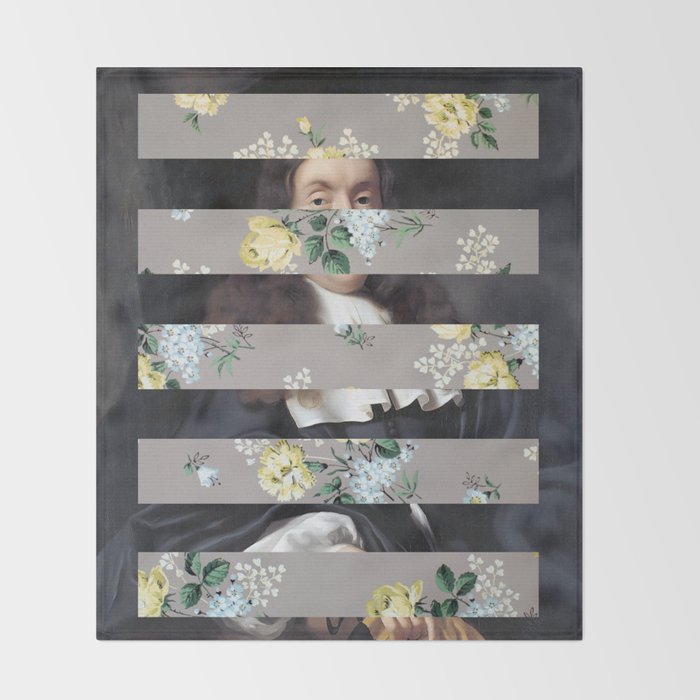 A Portrait With Bars 3 Throw Blanket Gallery Image 2