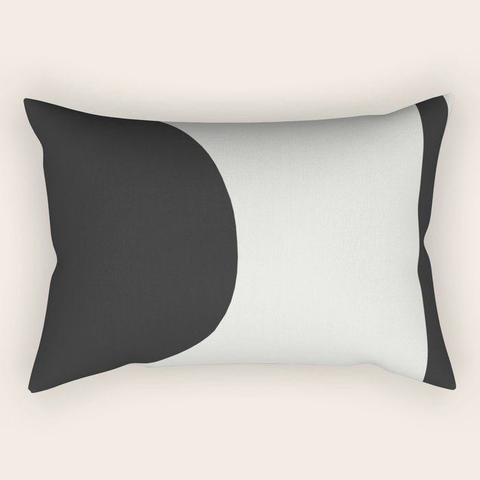 Minimal Black Rectangular Pillow Gallery Image 2