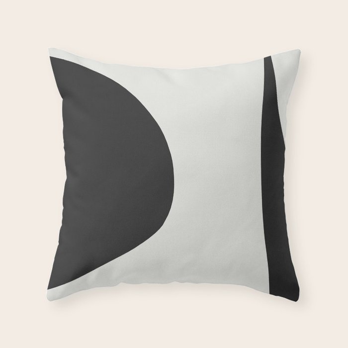 Minimal Black Throw Pillow Gallery Image 6