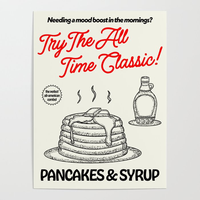 Pancakes & Syrup Poster