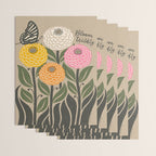 Bloom Wildly - Colorful Zinnia Flowers and Butterfly Wrapping Paper Gallery Image 3