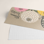 Bloom Wildly - Colorful Zinnia Flowers and Butterfly Wrapping Paper Gallery Image 2