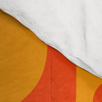 Mid Century Modern Piquet Abstract Orange Yellow Retro Contemporary Pattern Comforter Gallery Image 4