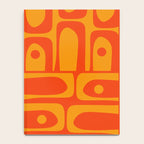 Mid Century Modern Piquet Abstract Orange Yellow Retro Contemporary Pattern Notebook Gallery Image 4