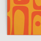 Mid Century Modern Piquet Abstract Orange Yellow Retro Contemporary Pattern Poster Gallery Image 3