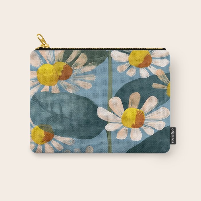 Daisy Flower Painting Carry All Pouch Gallery Image 1