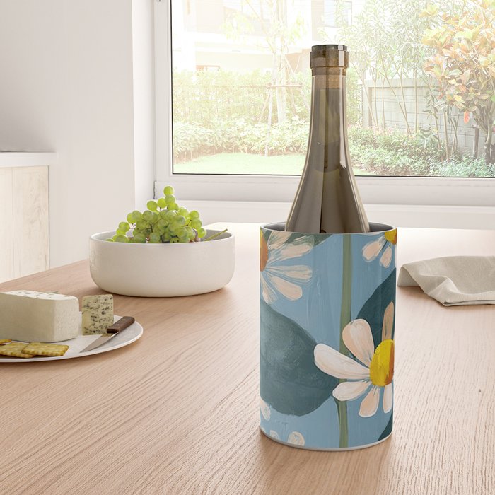 Daisy Flower Painting Wine Chiller Gallery Image 4