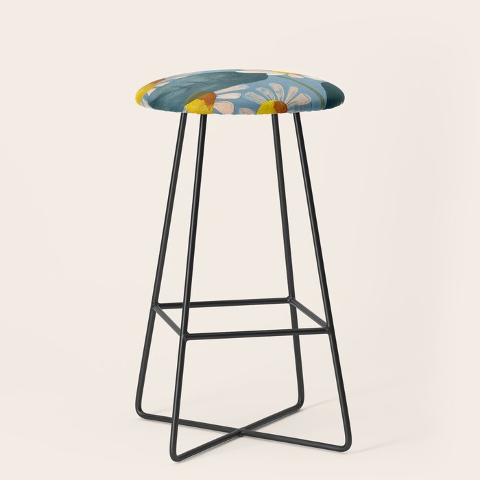 Daisy Flower Painting Stool Gallery Image 1