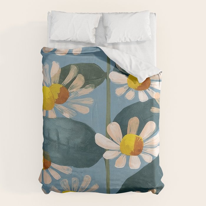 Daisy Flower Painting Duvet Cover Gallery Image 6