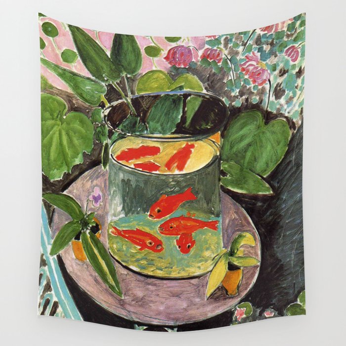 Henri Matisse Goldfish 1911, Goldfishes Artwork, Men, Women, Youth Wall Tapestry Gallery Image 4