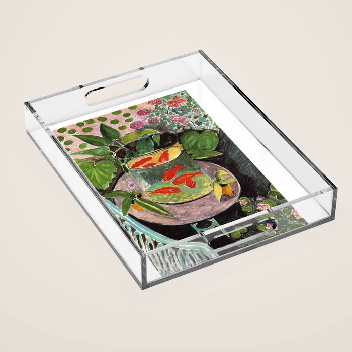 Henri Matisse Goldfish 1911, Goldfishes Artwork, Men, Women, Youth Acrylic Tray Gallery Image 1