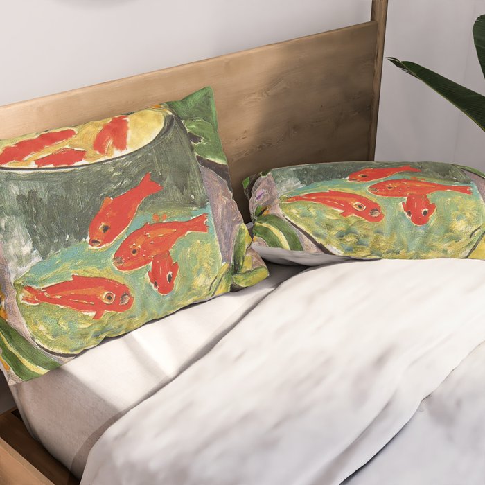 Henri Matisse Goldfish 1911, Goldfishes Artwork, Men, Women, Youth Pillow Sham Gallery Image 2
