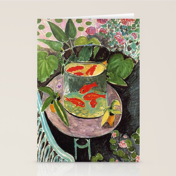 Henri Matisse Goldfish 1911, Goldfishes Artwork, Men, Women, Youth Stationery Card Gallery Image 2
