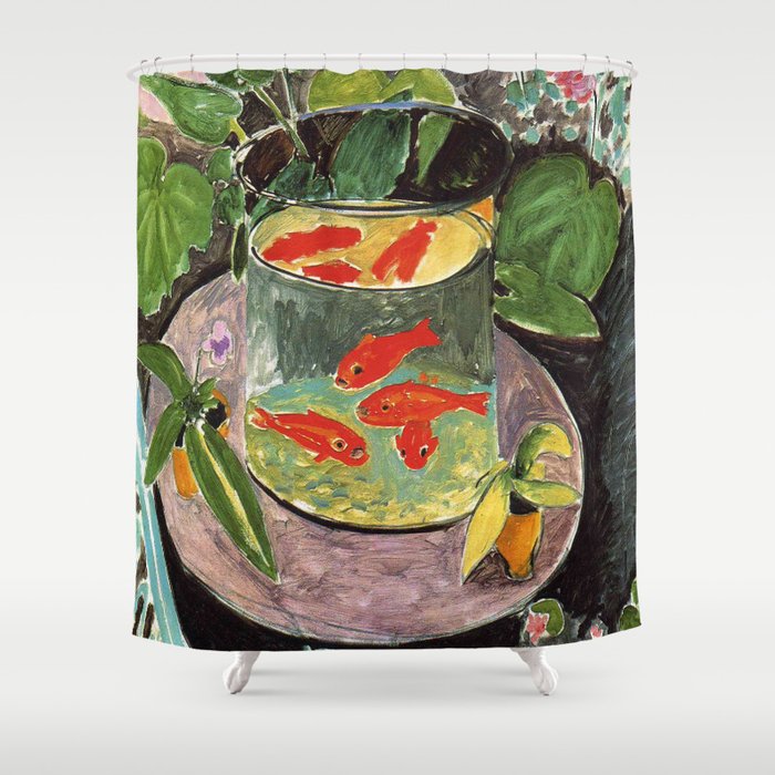 Henri Matisse Goldfish 1911, Goldfishes Artwork, Men, Women, Youth Shower Curtain Gallery Image 1