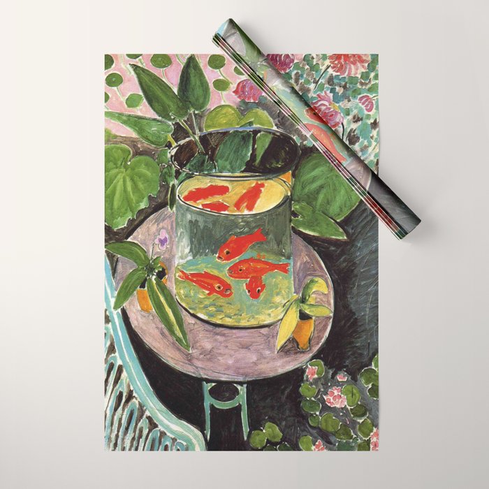 Henri Matisse Goldfish 1911, Goldfishes Artwork, Men, Women, Youth Wrapping Paper Gallery Image 1