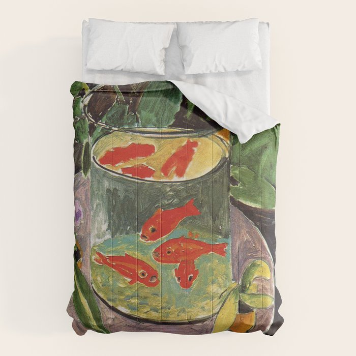 Henri Matisse Goldfish 1911, Goldfishes Artwork, Men, Women, Youth Comforter Gallery Image 1