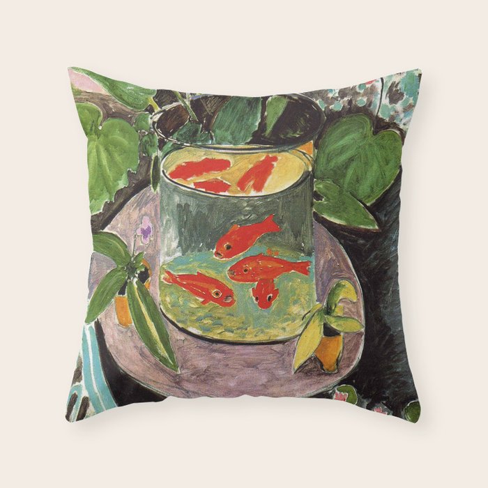 Henri Matisse Goldfish 1911, Goldfishes Artwork, Men, Women, Youth Throw Pillow Gallery Image 1