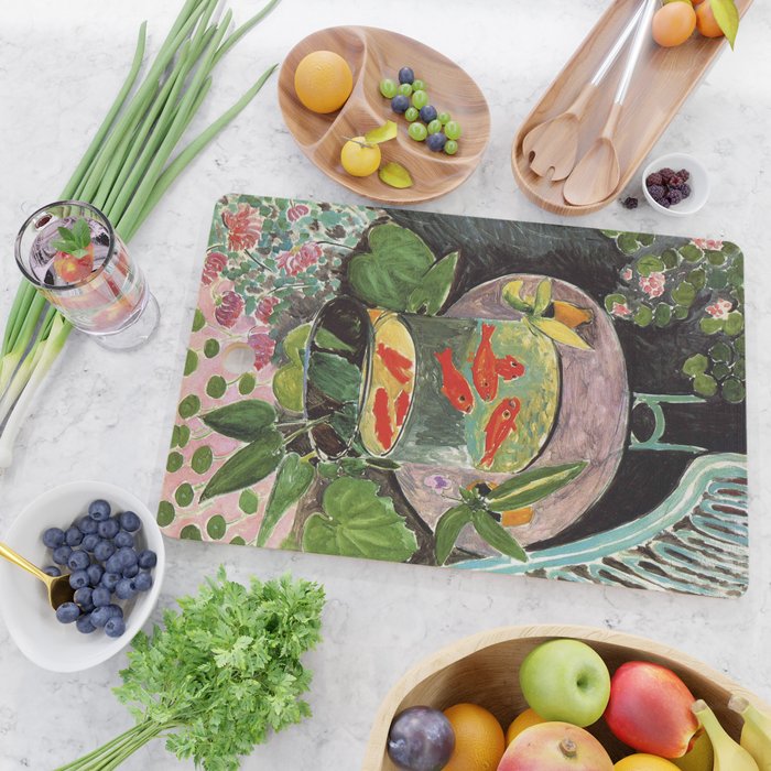 Henri Matisse Goldfish 1911, Goldfishes Artwork, Men, Women, Youth Cutting Board Gallery Image 2