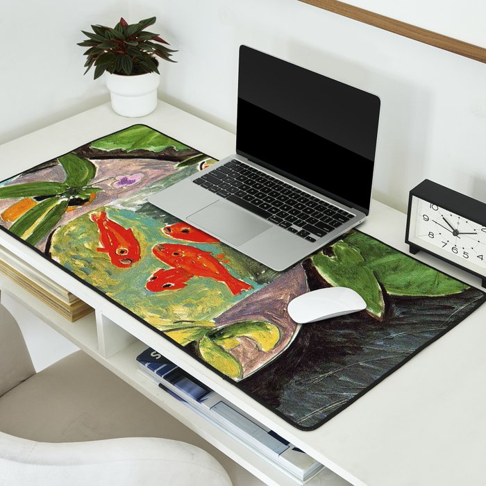 Henri Matisse Goldfish 1911, Goldfishes Artwork, Men, Women, Youth Desk Mat Gallery Image 2