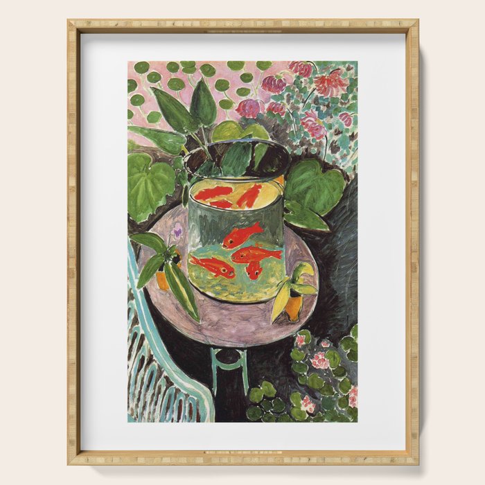 Henri Matisse Goldfish 1911, Goldfishes Artwork, Men, Women, Youth Serving Tray Gallery Image 1