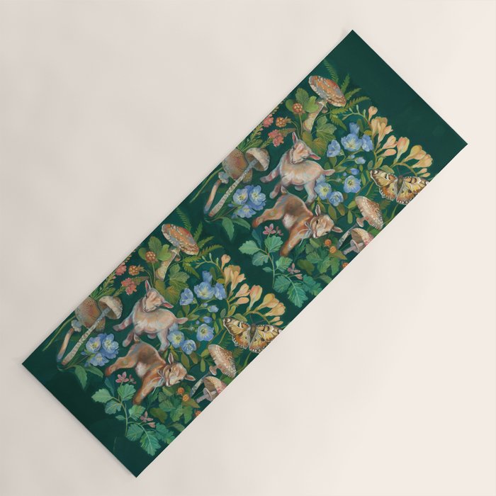 Baby Goat Garden Yoga Mat Gallery Image 1