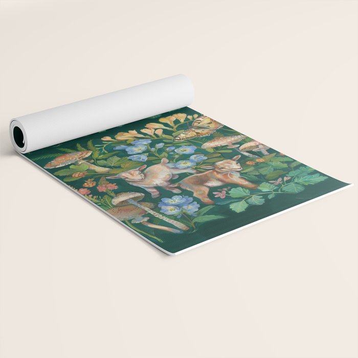 Baby Goat Garden Yoga Mat Gallery Image 2