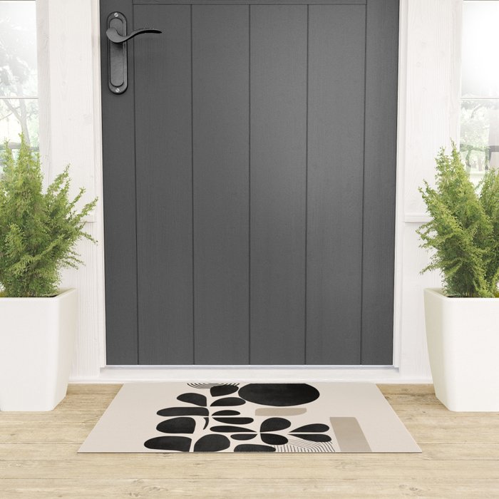 Modern Botanicals - Abstract Minimalist Shapes Welcome Mat Gallery Image 3