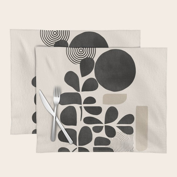 Modern Botanicals - Abstract Minimalist Shapes Placemat Gallery Image 1