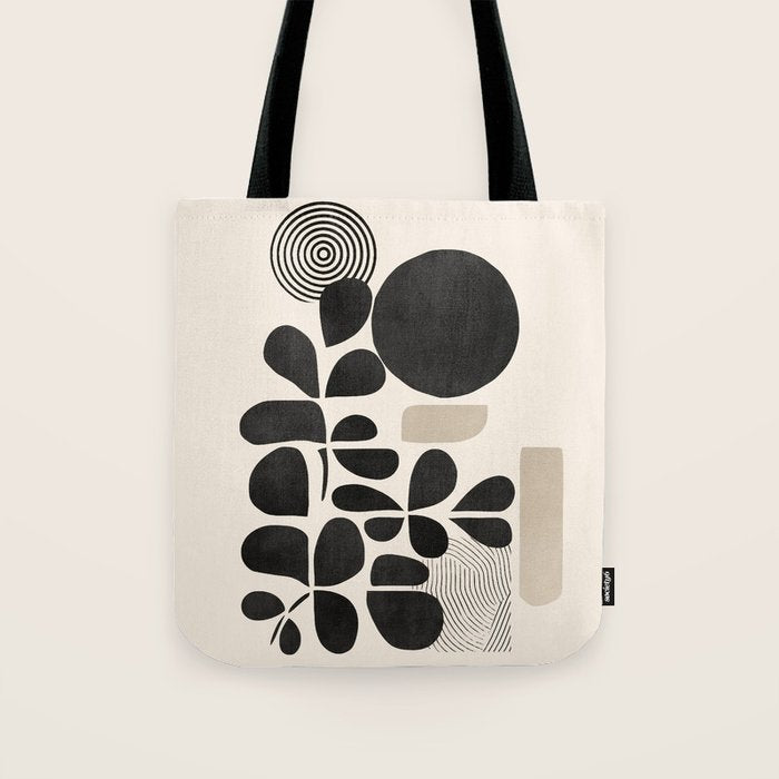 Modern Botanicals - Abstract Minimalist Shapes Tote Bag Gallery Image 1