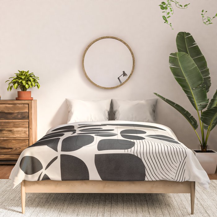 Modern Botanicals - Abstract Minimalist Shapes Comforter Gallery Image 3