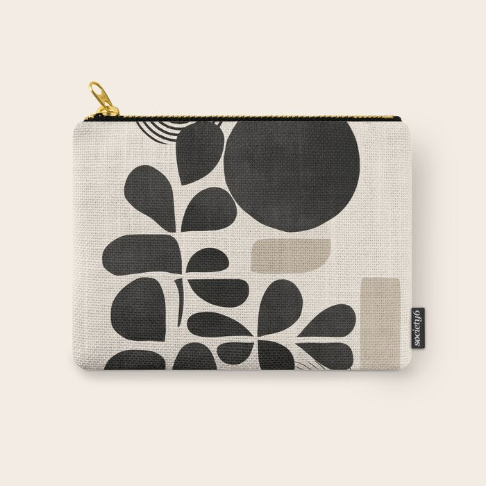 Modern Botanicals - Abstract Minimalist Shapes Carry All Pouch Gallery Image 1