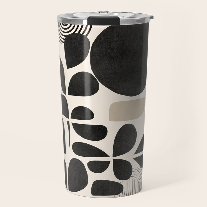 Modern Botanicals - Abstract Minimalist Shapes Travel Mug Gallery Image 1