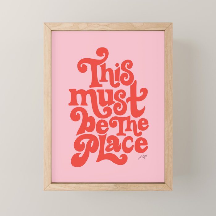 This Must Be The Place (Pink/Red Palette) Mini Art Print Gallery Image 1