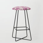 Magenta Bigfoot / Sasquatch Toile de Jouy Stool Gallery Image 1