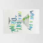 What a Day for a Day Drink - Blue & Green Palette Rug Gallery Image 2